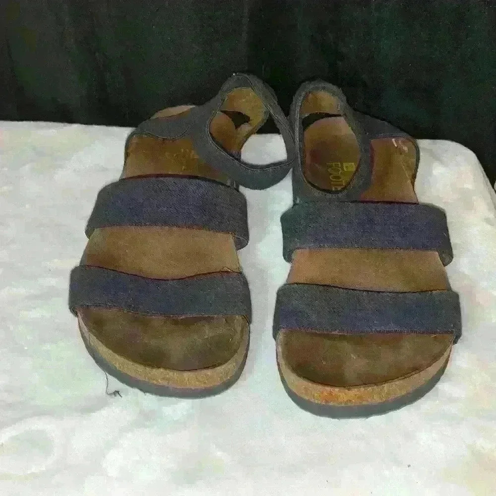 Women's White Mountain Harlequin Ankle Strap Sandal Black Elastic/Fabric size 7 - Picture 2 of 5